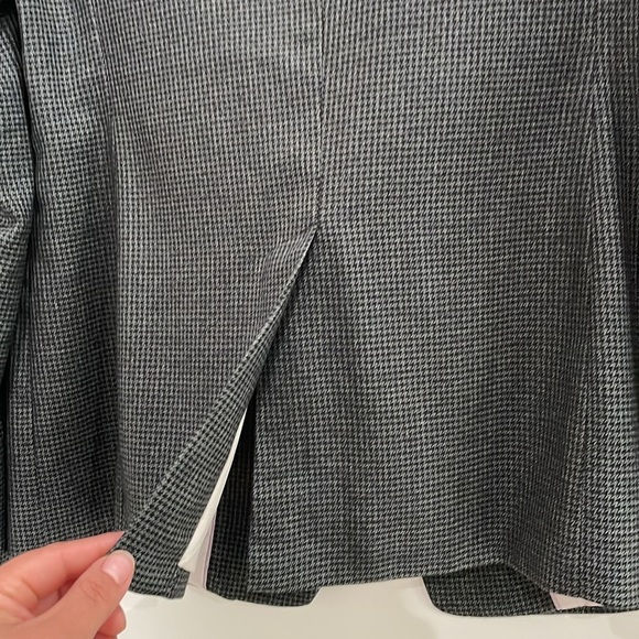 Banana Republic Gray Tailored Fit Single Button Blazer Women's 8 Houndstooth - Picture 6 of 14